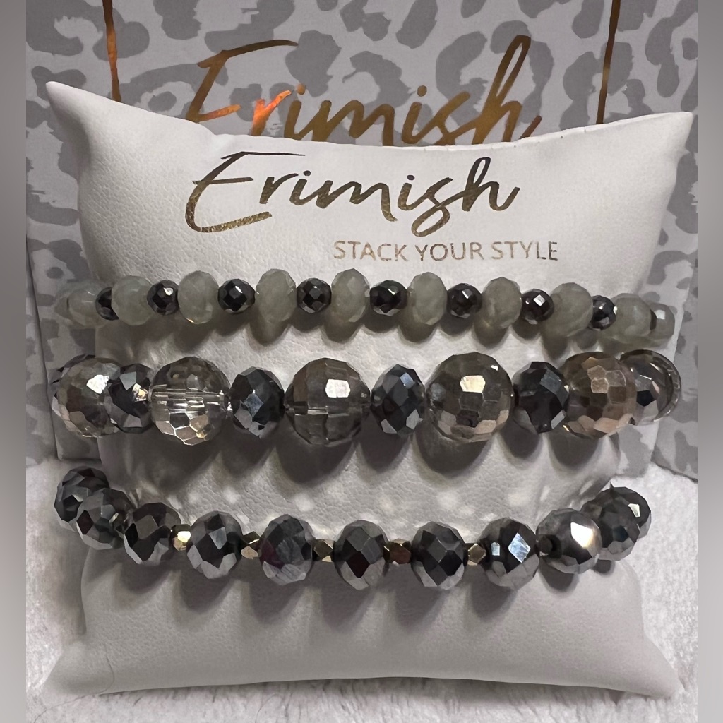 Brand New Erimish Bracelets - 3 Pc Stack - Silver Gold 22$